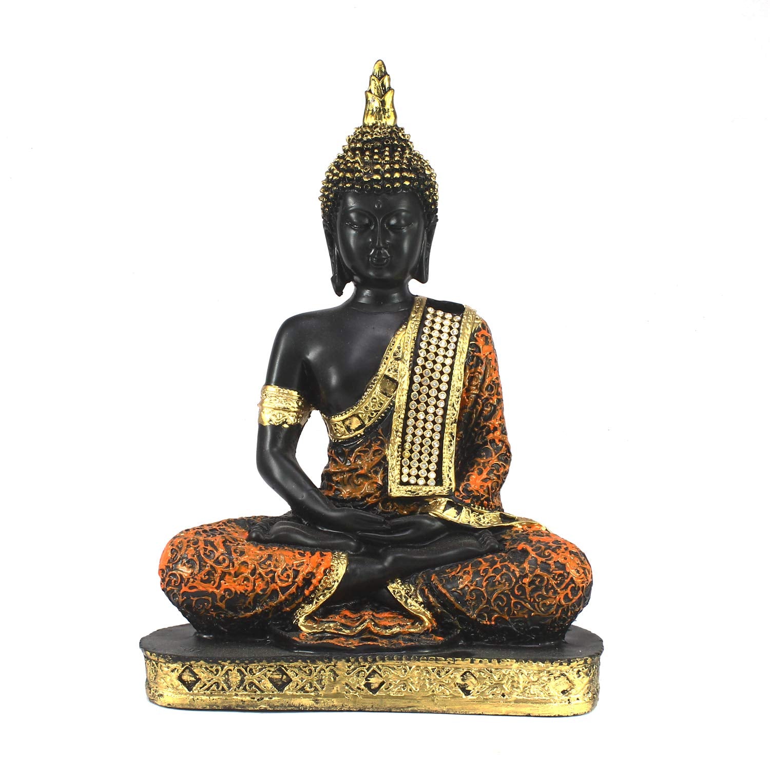 Sitting Buddha Idol Statue Showpiece - in Multi assorted beautiful colours - GreentouchCrafts