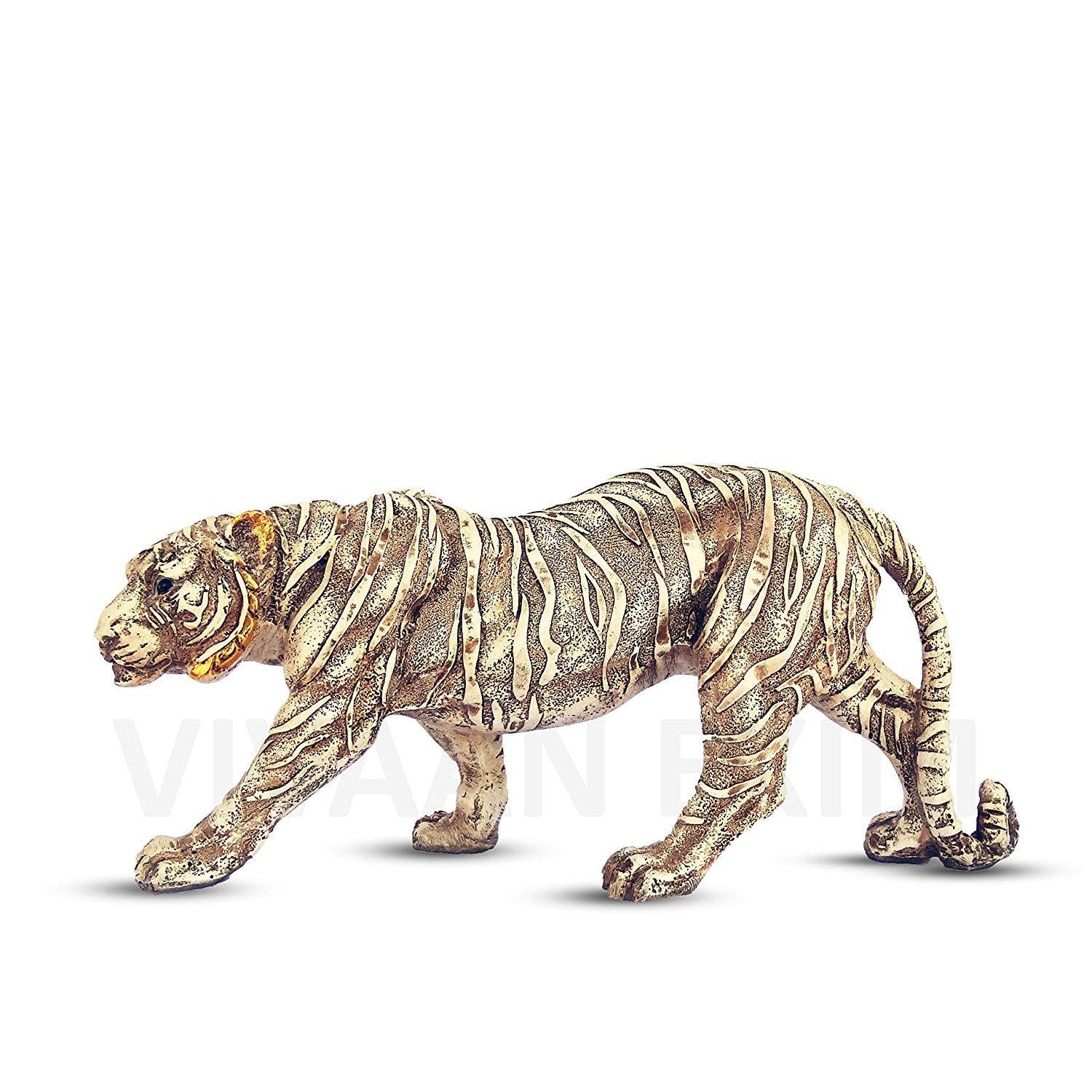 Polyresin Tiger Statue for Home Decor , Showpiece Antique Finish for decoration - GreentouchCrafts