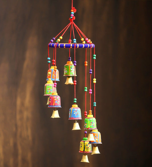 Multicolor Metal Handcrafted Decorative Hanging Bell