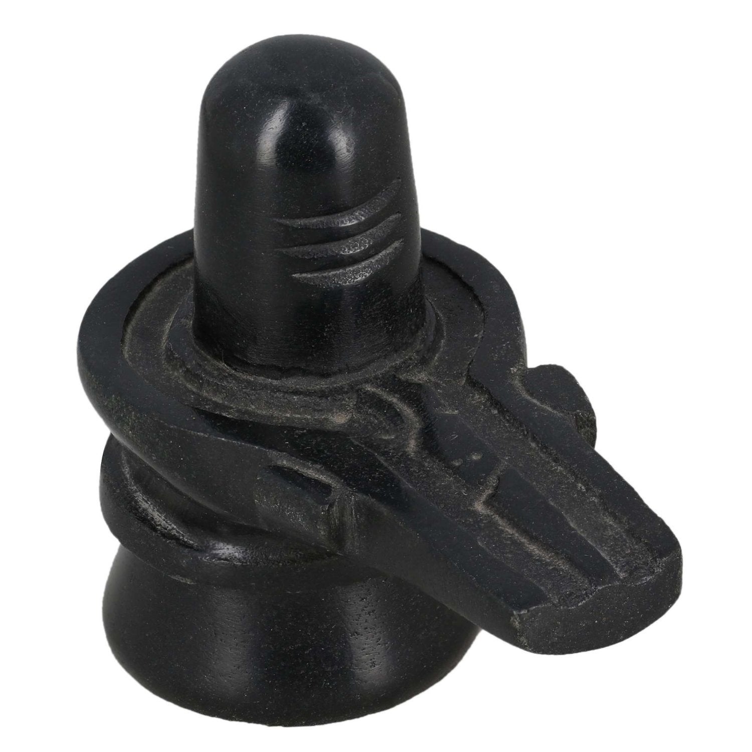 Marble black Soapstone Statue 5 inch Statuette for Puja shivling - GreentouchCrafts