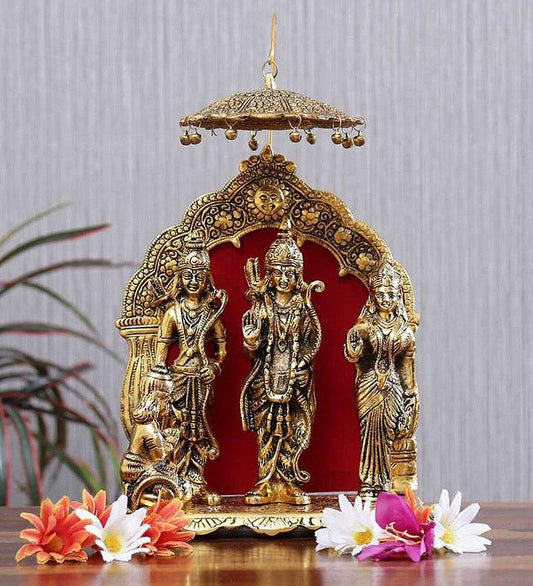 Antique Brass Made Lord Ram Darbar | Religious Indian Art Statue/Idol 12 Inche - GreentouchCrafts