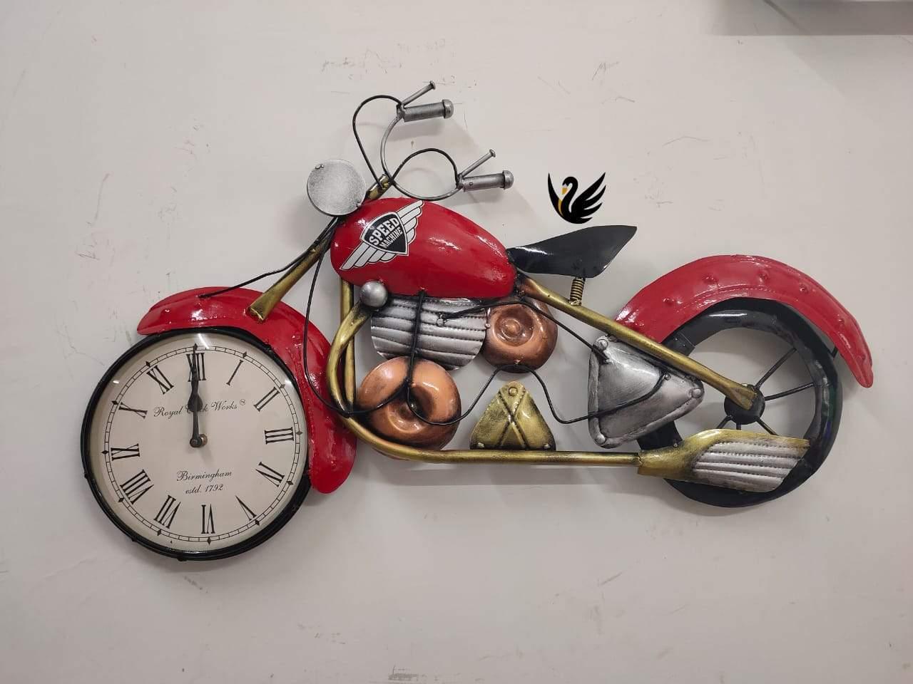 BIG SIZE Metal byke with clock for wall decor ( size 3 x 1.5 feet ) - GreentouchCrafts